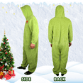 thumbnail image 5 of Green Onesie Adult Animal MonsterPajamas Bunny Jumpsuit Homewear Sleepwear Zipper Hooded for Unisex, 5 of 9