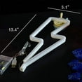 thumbnail image 4 of Sinhoon USB/Battery Powered Lightning Shaped Neon Sign Lamp, Decorative Night Light Wall Decor for Wall Bedroom Birthday Party Christmas Halloween Valentine's Day Game Room Wedding Decoration (Blue), 4 of 6