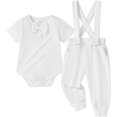 thumbnail image 2 of SANMIO Newborn Infant Baby Boy Clothes Summer Short Sleeve Romper and Pants Outfits Set 0 3 6 12 18 Months, 2 of 7