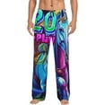 thumbnail image 1 of Balery Neon Free Play Pantalones de pijama para hombre, pijama ultraligero, pantalón de descanso-3X-Large, 1 of 6