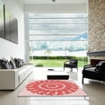 thumbnail image 6 of Ahgly Company Indoor Round Patterned Flamingo Pink Area Rugs, 5' Round, 6 of 6