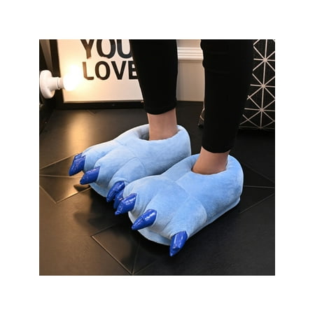 

LUXUR 1/2Pair Unisex Soft Plush Home Slippers Animal Paw Claw Warm Shoes