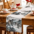 thumbnail image 5 of Table Runner - 60 Inch Long, Chinese Ink Painting Kitchen Dining Table Runner Dresser Scarves, Mountain Cloud Modern Art Farmhouse Decor for Coffee Tables Wedding Party Banquet, 5 of 8