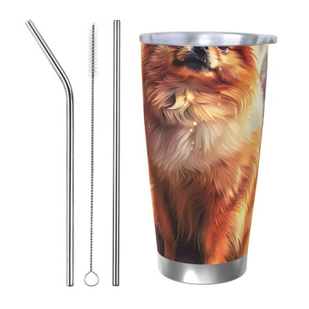 

Coaee Cute Cloud Pomeranian for 20oz Insulated Kettle Water Bottle For Running Hiking Cycling Climbing Men S Woman Insulated Water Bottle-Straw Three-piece Set