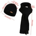 thumbnail image 6 of gbyLJF Women's Winter Scarf and Hat Set Fashion Casual Knitted Hat Warm Soft Solid Color Hat Scarf, 6 of 6