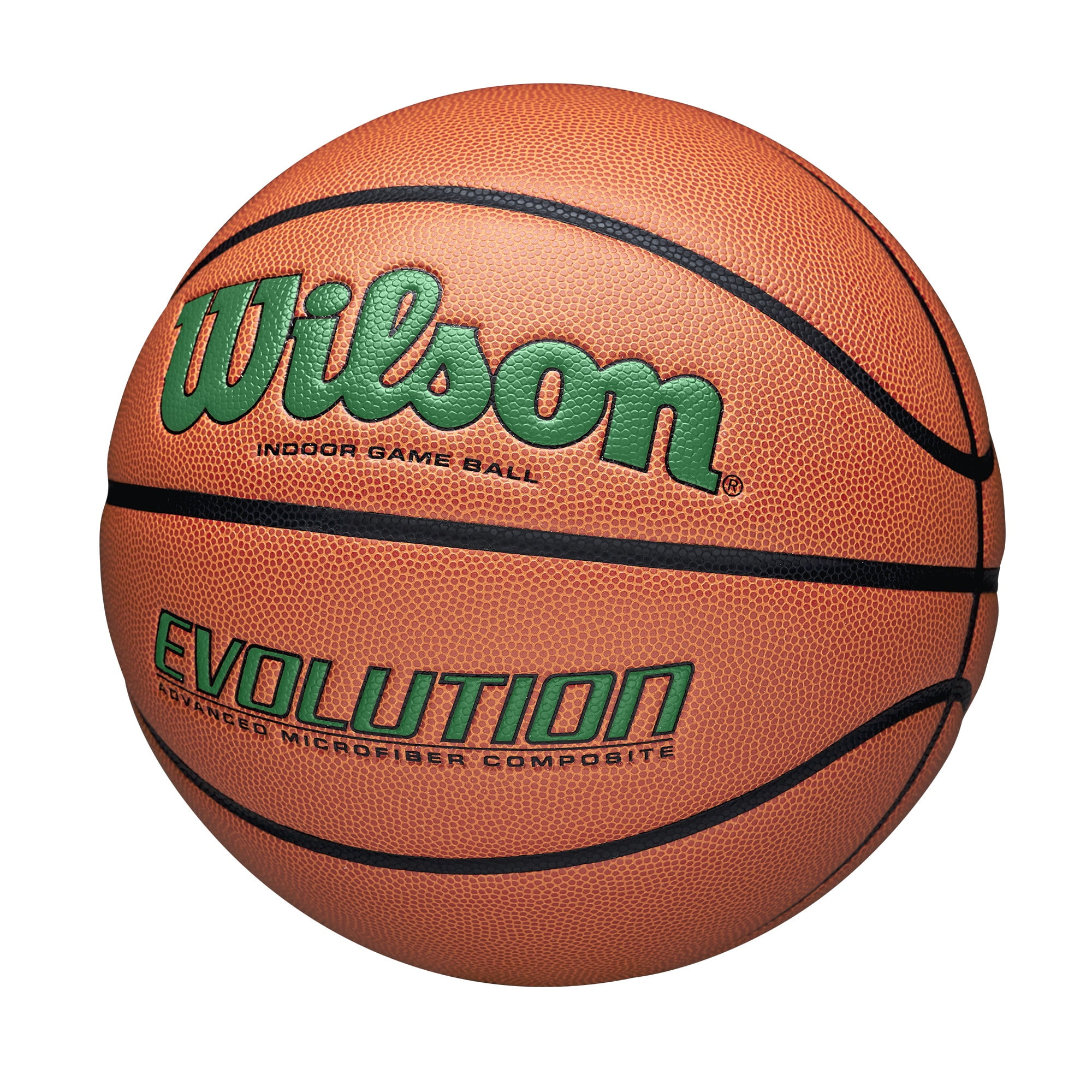 Wilson Evolution Indoor Game Basketball - Green, Size 7 - 29.5"