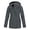 Dark Gray, variant on Women's Windproof Plush Insulation Long Sleeved Hooded Casual Coat