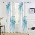 thumbnail image 5 of Jellyfish Blackout Curtain Panels Drapes Privacy Assured with Light Filtering Curtains for Living room Bedroom Bathroom Window, 5 of 6