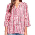 thumbnail image 2 of Gloria Vanderbilt Womens Nova Flutter Sleeve Blouse Size Medium Color Pink, 2 of 4