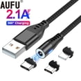 thumbnail image 2 of AUFU-Cable de carga USB magnético tipo C, cargador de teléfono magnético, Micro USB para iPhone 12, 13 Pro Max, Xiaomi, 2 of 4