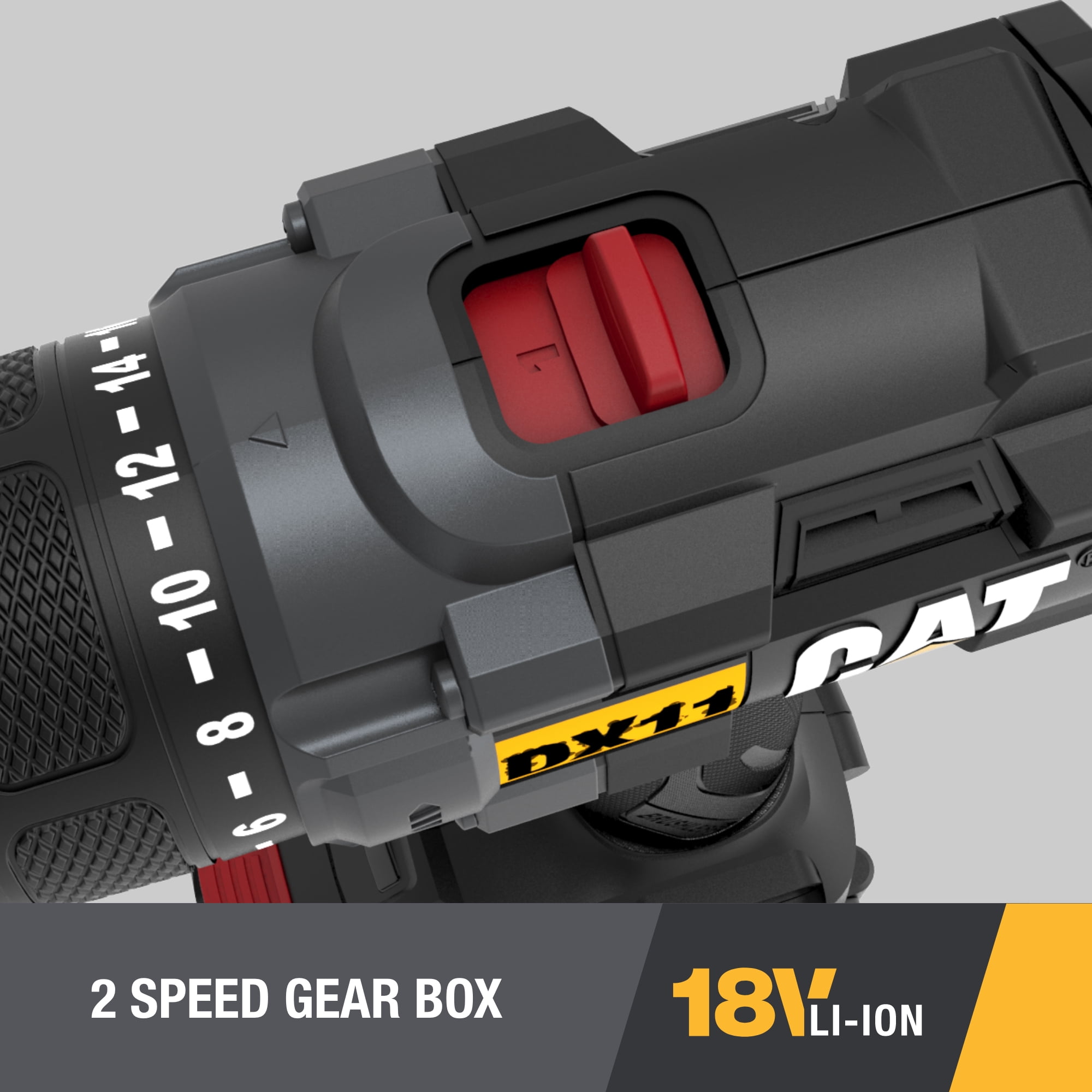 Caterpillar Cat® DX11 18V 1 FOR ALL 1/2" Cordless Drill/Driver with Brushless Motor and Two Batteries