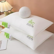 Soft Breathable Polyester Pillow | Highly Elastic Washable Single Bed Cushion | Comfortable Neck Support | Rounded Edges | White | 65x40cm | 1 Pc | Cozy Sleep Pillow