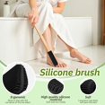 thumbnail image 4 of Long Handle Toe Gap Cleaning Brush+Body Shower Brush+Foot Grinder, Silicone Foot Scrubber for Shower, Feet Cleaner Scrub Foot Care for Seniors,Elderly, Men and Women,Grey, 4 of 10