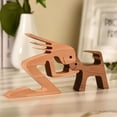 thumbnail image 2 of Estatua de madera para mascotas humanas Wosthever adorno artesanal decorativo Tipo 2, 2 of 6