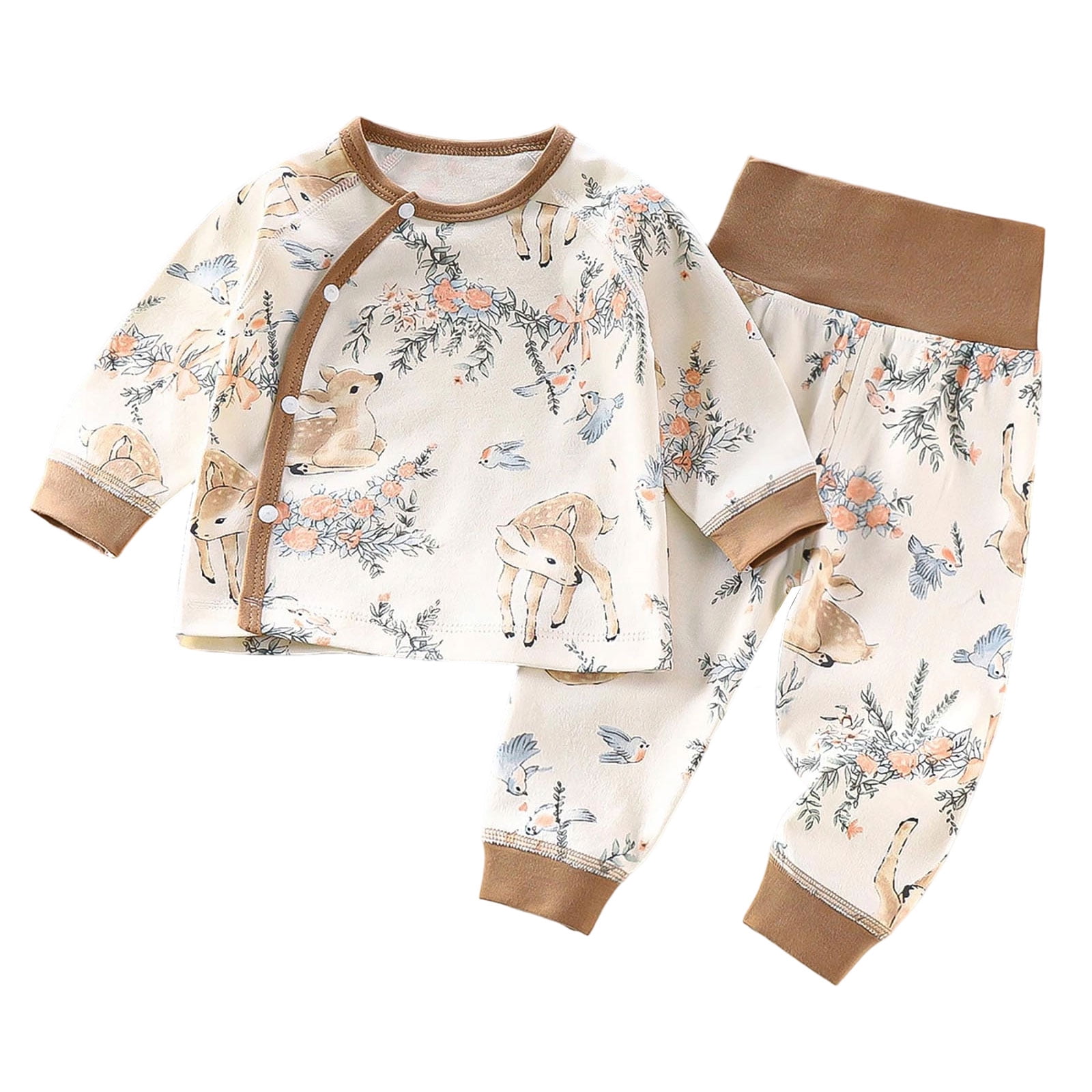 Toddler Winter Two-piece Set Boys Girls Pocket Home Wear Clothes Long Sleeved Shirts Long Pants Boys Tracksuit Set