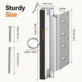 thumbnail image 7 of Mousike Door Reinforcement Lock, 8in Home Security Door Lock Withstand 2400lb for Inward Swinging Door, Defend Your Home Safe (Sliver of 1 Pack), 7 of 7