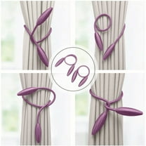 No-Hole Curtain Tiebacks, Twist Metal Magnetic Tiebacks, Decorative Curtain Clip Buckles for Living Room and Bedroom Drapes