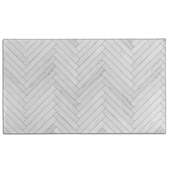 Non Slip Door Mat - Innovative Design 30x17 Inch Protection Throw Rugs Wooden Textured Pattern Layered Door Mats for Entryway Porch Entryway Home