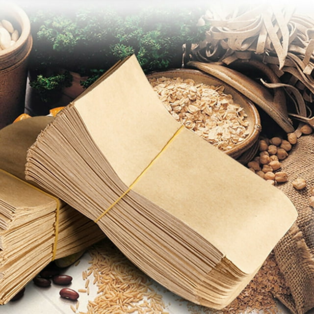 100pcs Kraft Paper Seed Bag Eco-Friendly Seed Protective Envelope Multi-Purposes Garden Seed Storage Bag Tear Resistant Seed Protector
