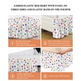 thumbnail image 6 of Colorful Polka Dot Bed Skirt King Size, Rainbow Polka Dot Watercolor Wrap Around Bed Skirting with Adjustable Elastic Strap, Dust Ruffle Pleated Bedskirts 16 Inch Drop for Bedroom King Beds, 6 of 9