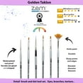thumbnail image 4 of ZEM Brush Mfg AS-31 Golden Taklon Synthetic Mini Detail Artist Paint Brush & Tool Dotting Set, 4 of 4