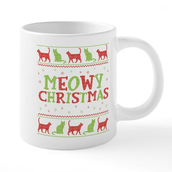 CafePress - Meowy Christmas - 20 Oz White Ceramic Mega Mug