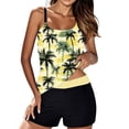 thumbnail image 3 of Jsaierl Women's Two Piece Tankini Swimsuits Tummy Control Casual Boho Print Push Up Swimwear Conservative Tankini Tops with Swim Shorts Tankini Bathing Suits S-2XL, 3 of 10