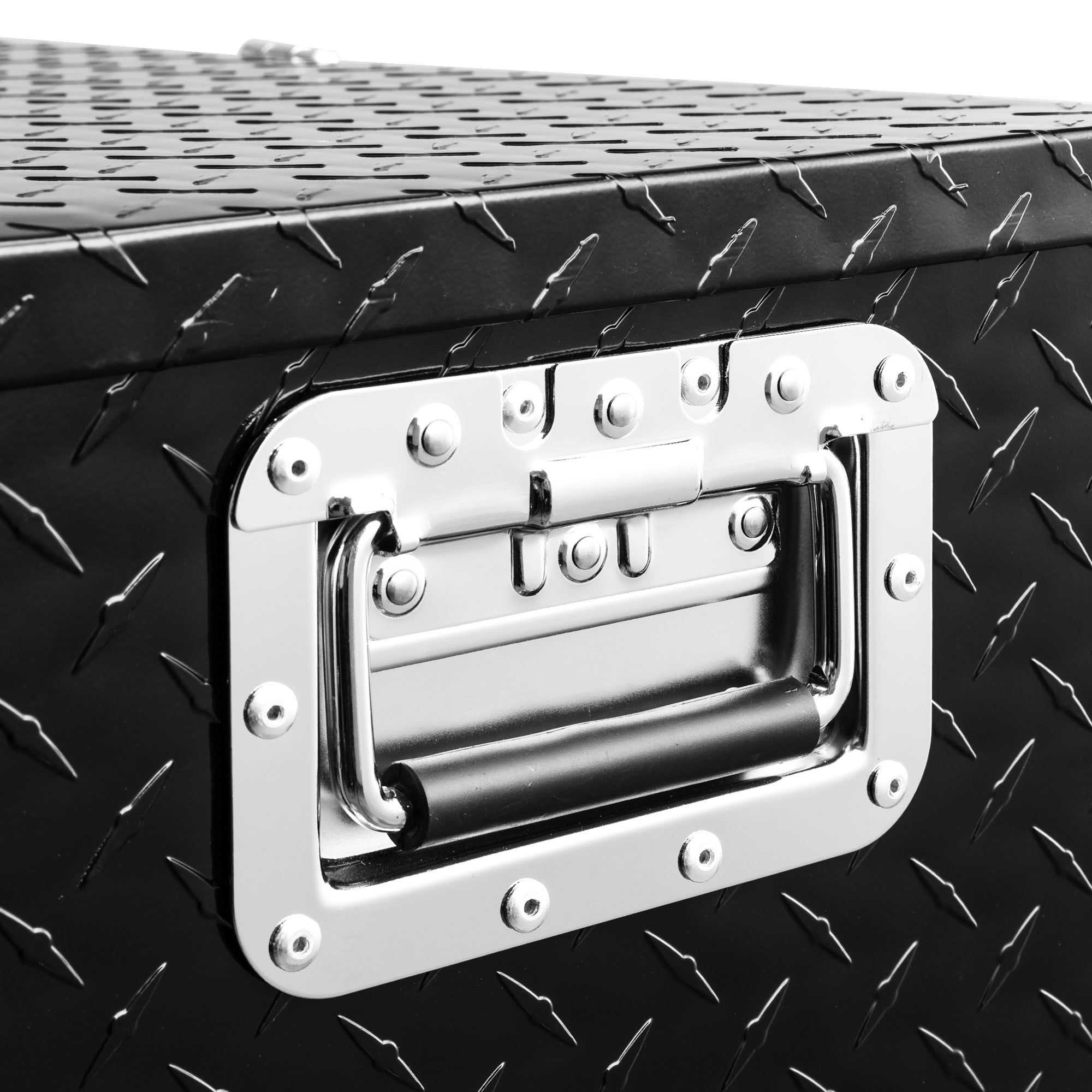 ARKSEN Boîte à outils en aluminium robuste de 76,2 cm avec plaque diamant  pour pickup, camion, lit, camping-car, remorque, organiseur de rangement  avec poignée latérale et clés de verrouillage - : 