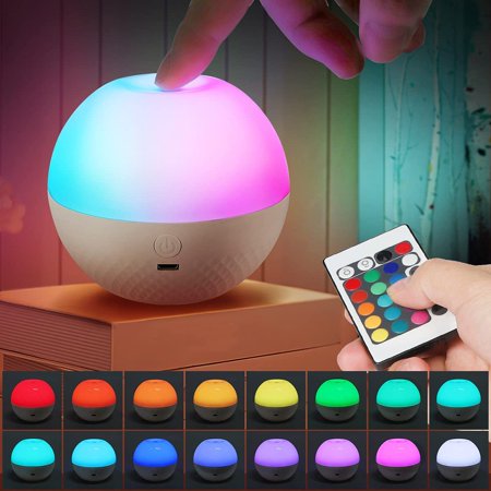

Smart touch small night light，16 color remote control magic atmosphere light，Touch Sensor & RGB Color Changing Baby Lights for Boys and Girls Sleeping Kids Room Bedroom