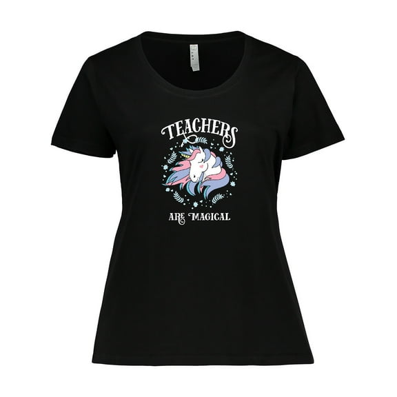 Inktastic Magical Unicorn Teacher Women's Plus Size T-Shirt