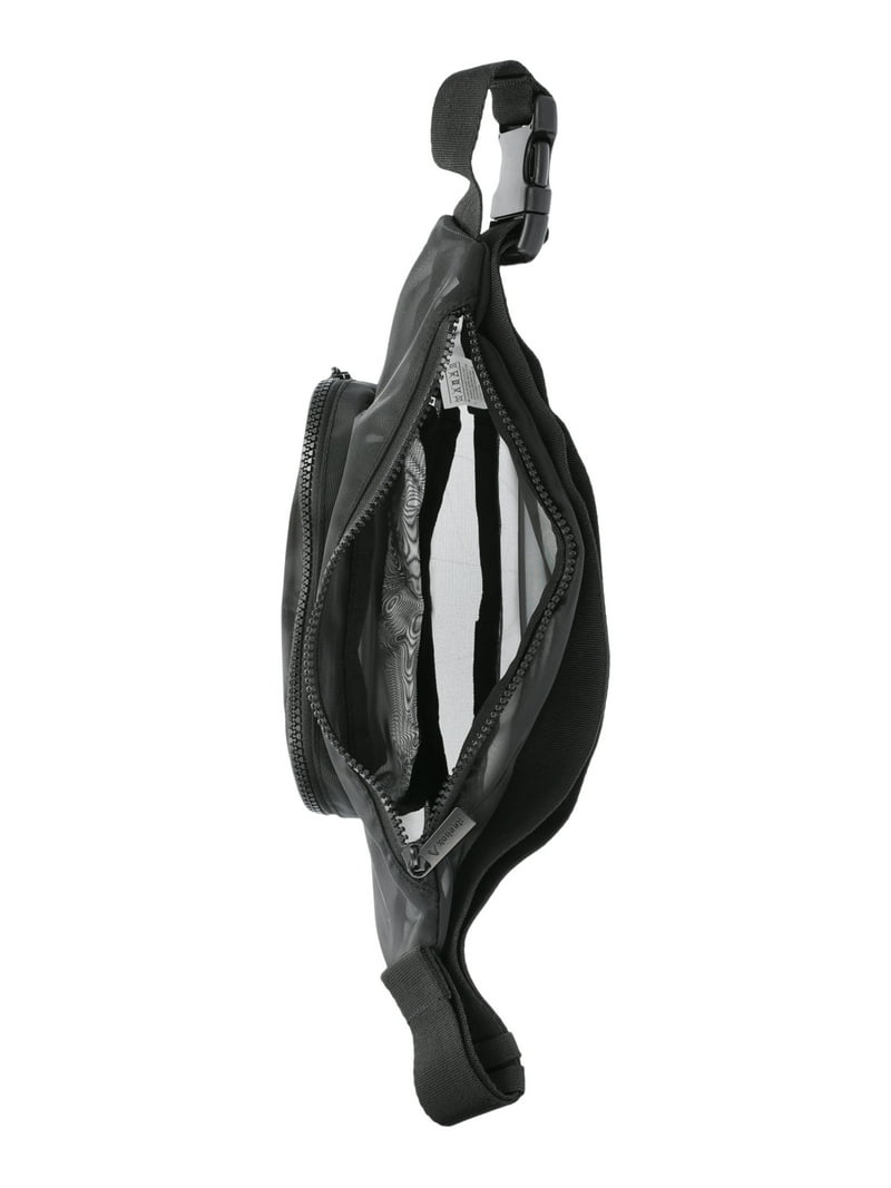 Reebok Women's Black Fanny Pack Bag, Crossbody Strap, 2 Zipper