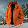 thumbnail image 2 of Luwomo Womens' Hiking Jackets Outdoor Breathable Windproof Raincoat Lightweight Mountaineering Long Sleeve Hooded Coat Relaxed Fit Blouses Orange,S, 2 of 4