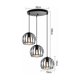 thumbnail image 5 of Lámpara colgante geométrica de metal negro, estilo industrial moderno con cable colgante de altura ajustable para cocina, comedor, sala de estar, fácil instalación con accesorios incluidos, 5 of 5