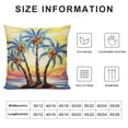 thumbnail image 5 of GOSMITH  Palm Tree Throw Pillow Cushion Cover, Colorful Cartoon Tropical Island Hawaiian Torch Seagulls Sunset Summer Theme, Decorative Square Accent Pillow Case, Blue Orange, 5 of 5
