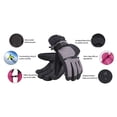 thumbnail image 2 of Men's Classic Touchscreen Ski Glove w/ Horizontal Zippered Pocket,Grey,S, 2 of 4