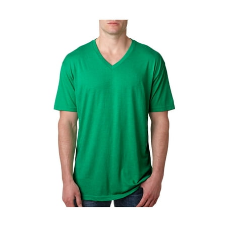 Next Level Men's Tri Blend Ribbed Knit V-Neck T-Shirt, Style