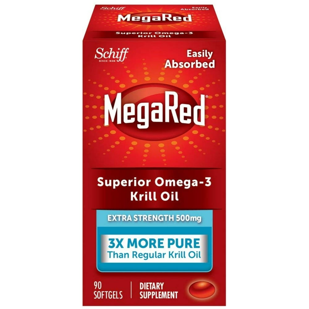 MegaRed Superior Omega3 Krill Oil Softgels, 500 Mg, 90 Ct Walmart