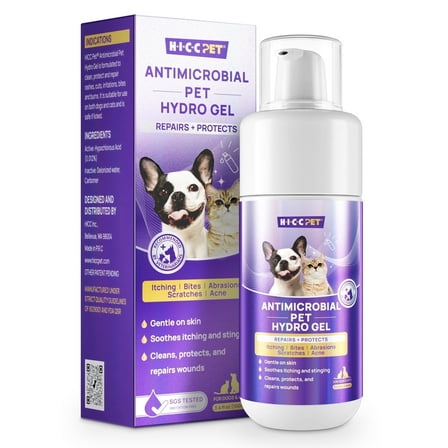 HICC Pet Skin Care Hydro Gel for Dogs and Cats, 3.4 fl. oz, Hydrating & Cleansing