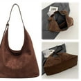 thumbnail image 4 of Yucurem Women Suede Shoulder Bag Stylish Crossbody Bag Fashion Tote Bag (Coffee ) Fashion shoulder bag (Coffee), 4 of 10