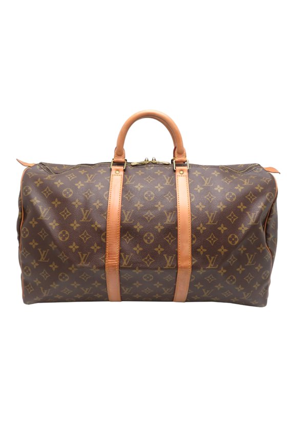 Pre-Owned Louis Vuitton Keepall 50 Women's/Men's Boston Bag M41426 (Discontinued) Monogram Brown