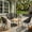 Black, variant on DRNANLIT Green 4-Piece Outdoor Patio Chat Set PE Rattan Iron Frame Acacia Wood Table