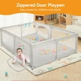 thumbnail image 5 of Large Baby Playpen, 79x63x27inch Activity Center Playard for Babies and Toddlers, Beige, 5 of 8