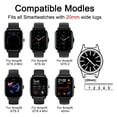 thumbnail image 3 of Quick Release Adjustable Silicone Watch Strap ForGTS 4, 20mm Replacement Sport Watch Band For Wide Lugs Watch With Size Adjustable And Stylish Design, 3 of 8