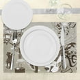 thumbnail image 3 of Ambesonne Valentine Place Mats Set of 4, Kissing Couples Music, Standard Size, Dark Taupe and Dust, 3 of 6