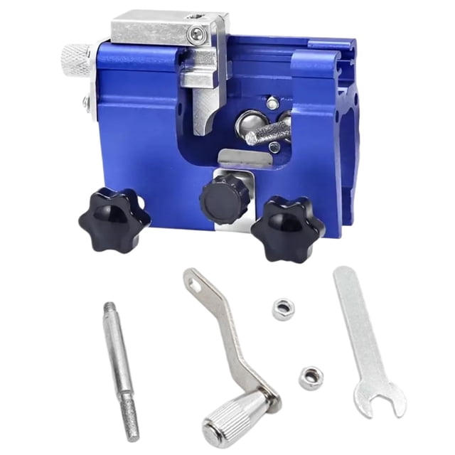 Chain Sharpener Portable Hand Crank Chain Sharpener Set for Chainsaw Chain Sharpening Fast Accurate Guided Grinding System Wide Compatibility Aluminum Alloy Construction Outdoor , Chain Grinder *1