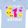 thumbnail image 4 of Inktastic Its My 1st Birthday with Smiling Emoticons Girls Baby Bodysuit, 4 of 5