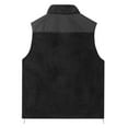thumbnail image 4 of HOOMEUMY Mens Fleece Vest Sleeveless Clothes Fashion 2025 Trendy Classic Solid Coat Stand Collar Jacket Pockets Design Casual Workout Black M, 4 of 4