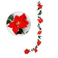 thumbnail image 5 of Gymnture Christmas Poinsettia Garland 2m - Xmas Decor for Indoor & Outdoor, 5 of 10
