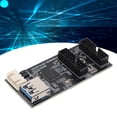 thumbnail image 1 of Tarjeta USB3.2 GEN1 De 19 Pines, Tarjeta Adaptadora USB3.2 GEN1 De 5Gbps Plug And Play Cable De Alimentación Estable De 5,9 Pulgadas Ampliamente Compatible Para PC, 1 of 7