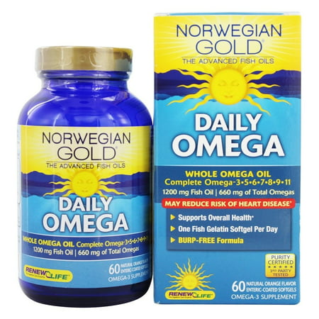 ReNew Life - Norwegian Gold Ultimate Fish Oil Daily Omega 1200 mg - 60